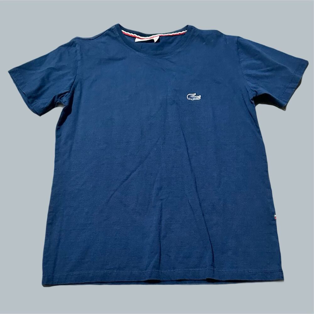 Lacoste Men's Short Sleeve blue 100% cotton tshirt top medium classic streetwear